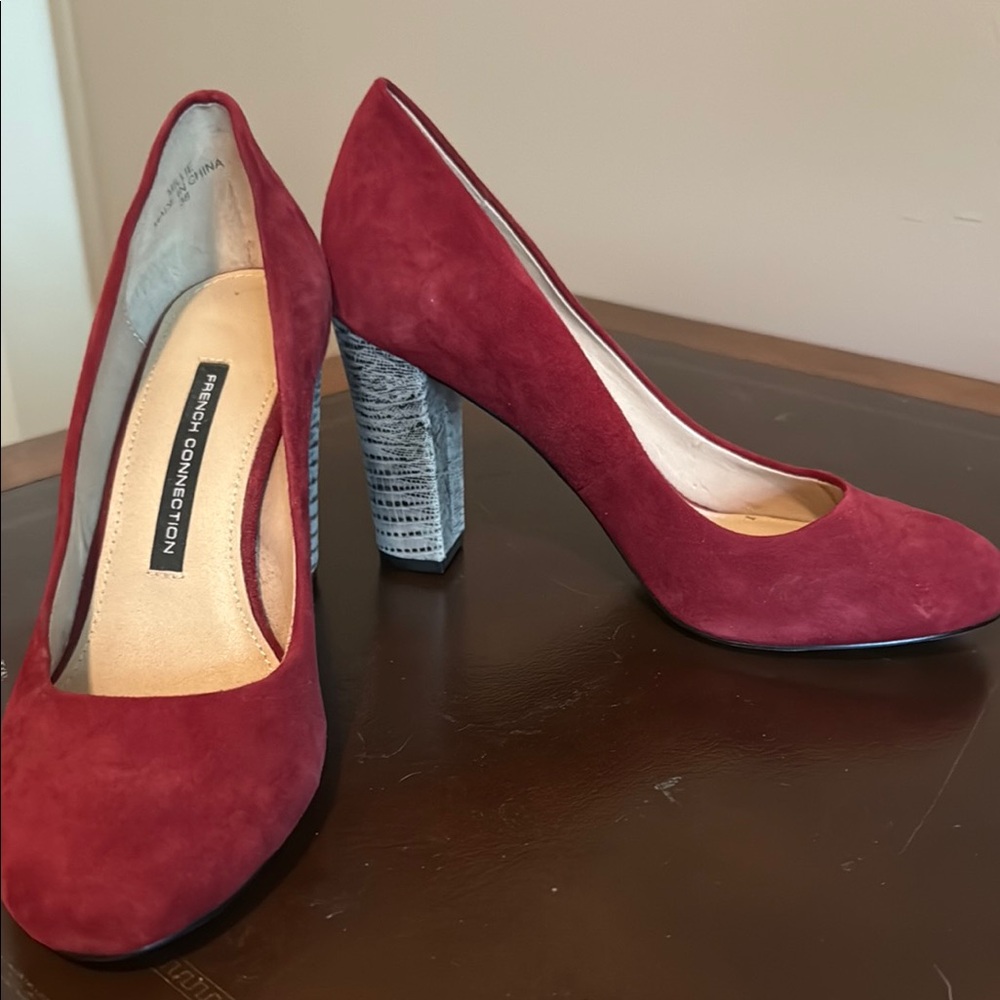 French Connection Millie with Metallic Block Heel